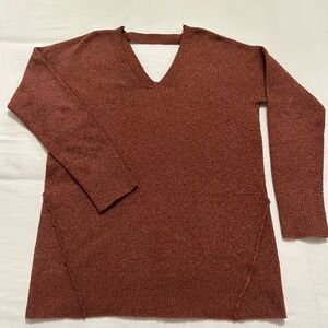Maurices Rust V-Neck Sweater for Women